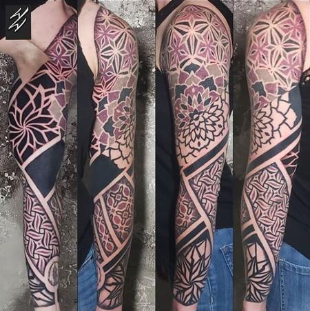 Tattoos - Walt Watts Geometric Sleeve - 140172